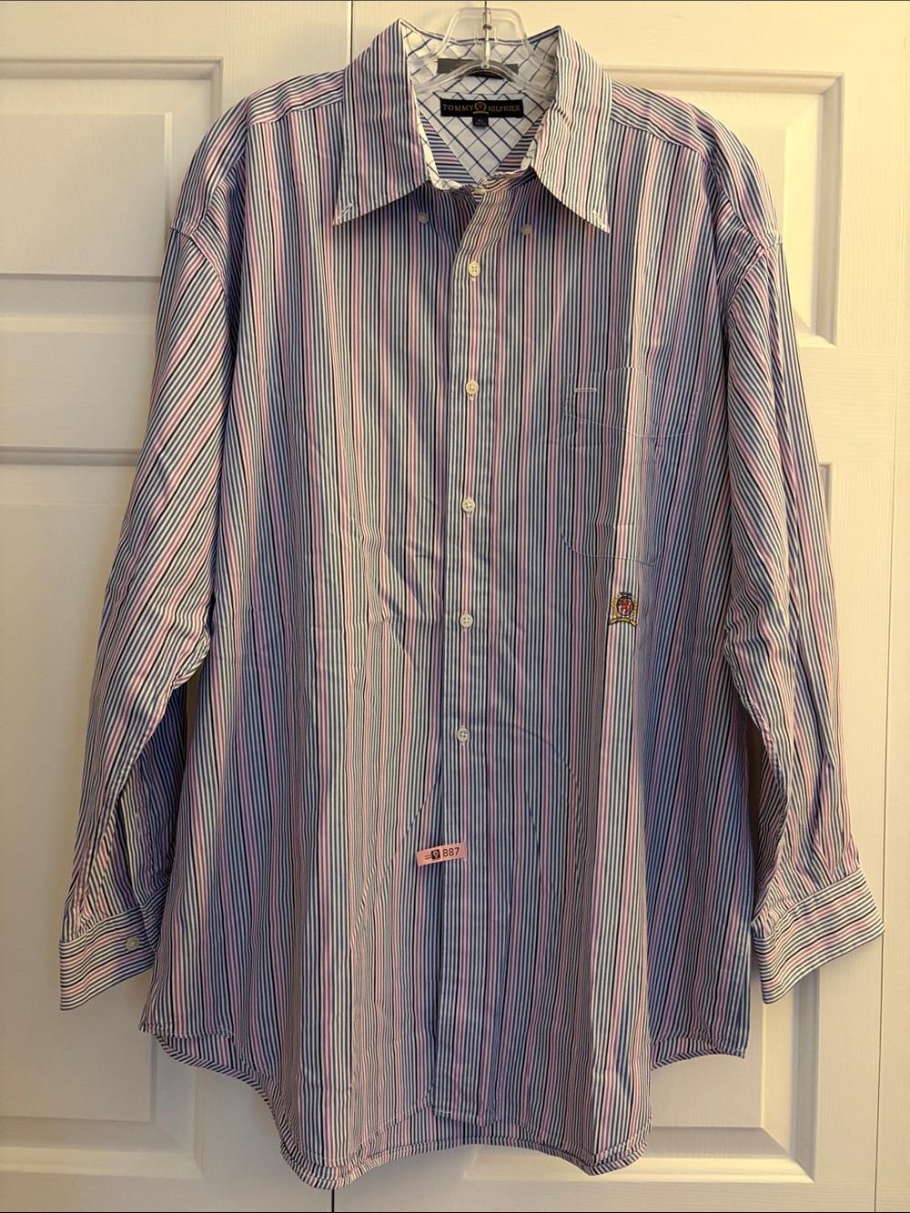 Tommy Hilfiger Multicolor Thin Stripe Button-Up Shirt (Blue & Pink)